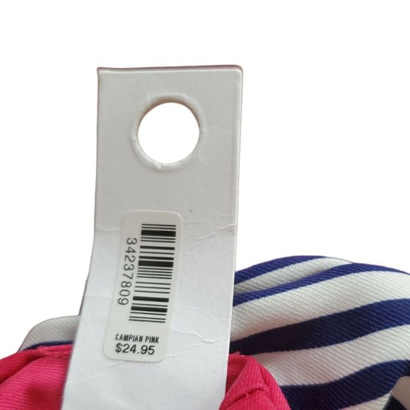 Ann Taylor Loft Striped & Solid Scrunchie Set | NWT | Navy Blue White Fuchsia - Picture 5 of 5